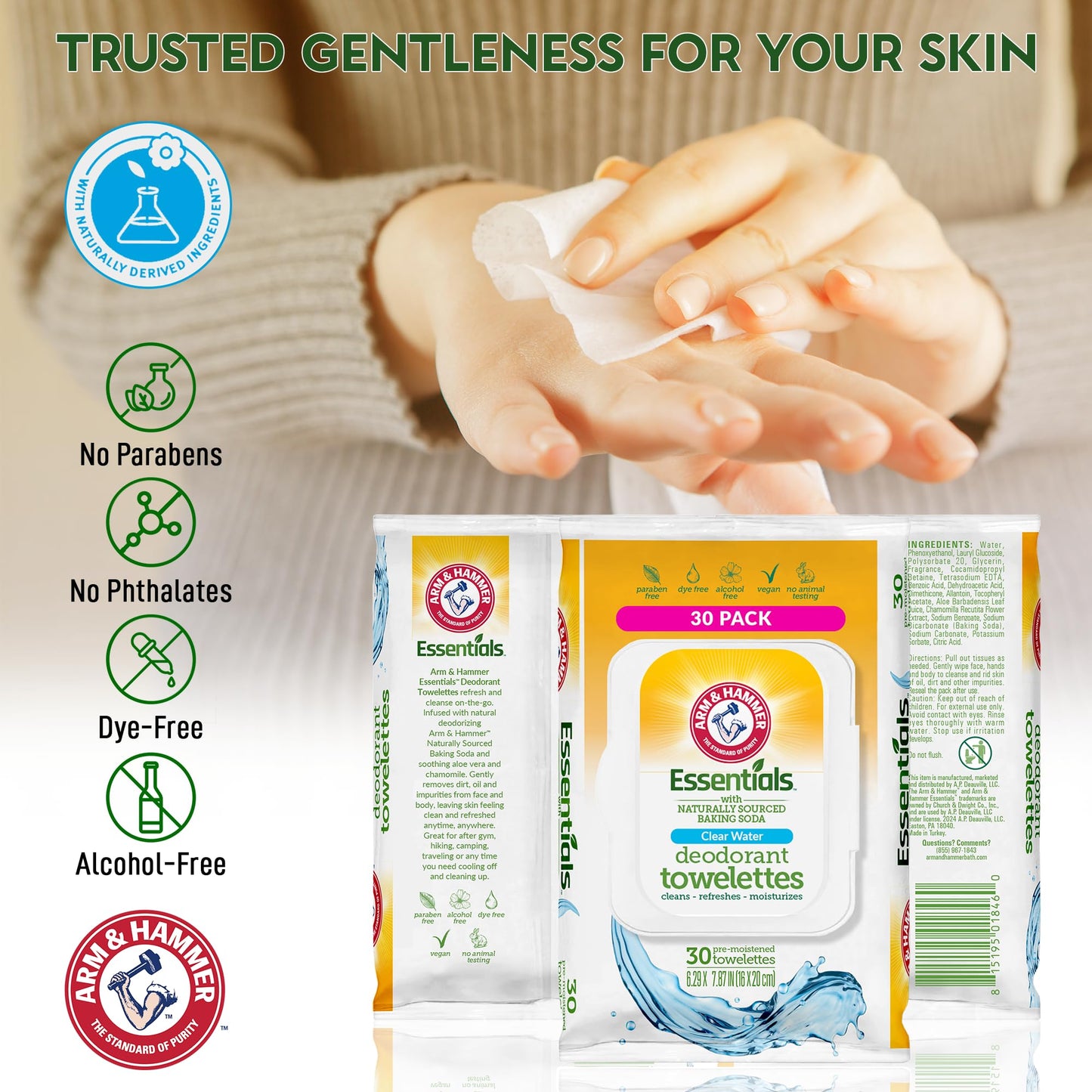 Arm & Hammer Deodorant towelettes
