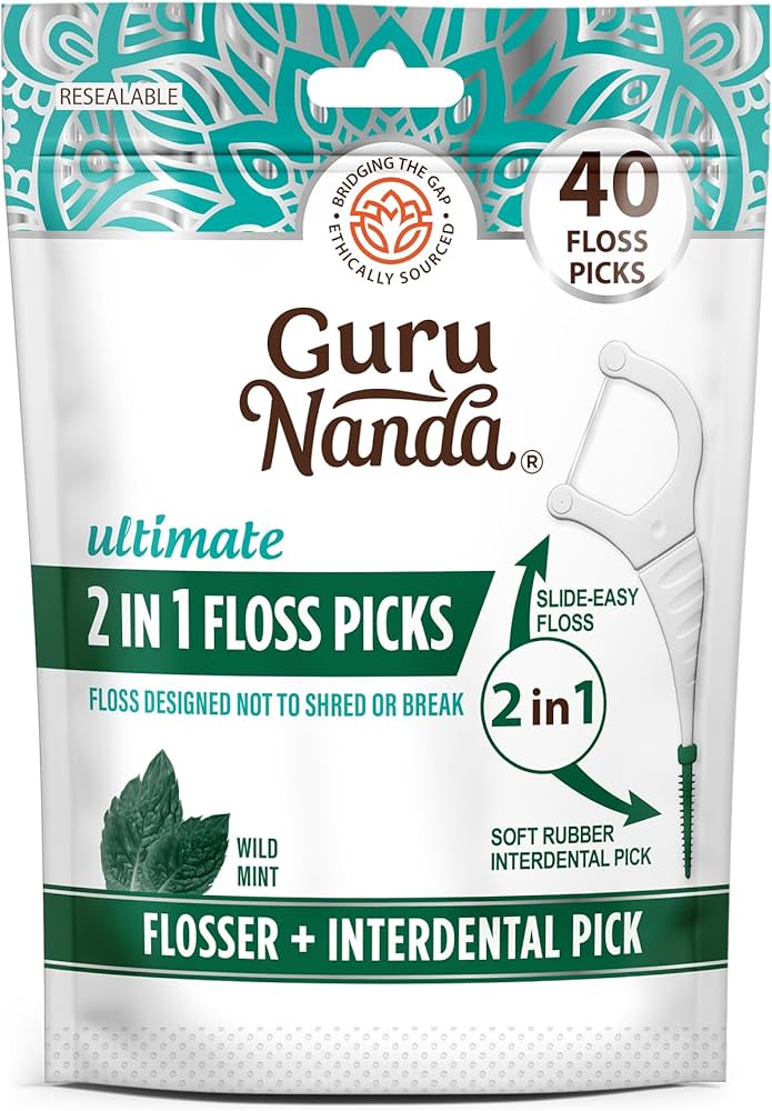 Guru Nanda 2 in 1 Floss Picks