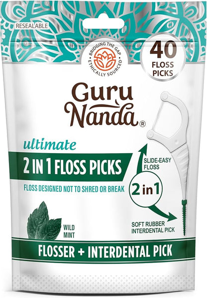Guru Nanda 2 in 1 Floss Picks